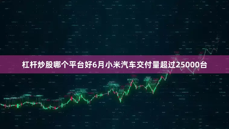 杠杆炒股哪个平台好6月小米汽车交付量超过25000台