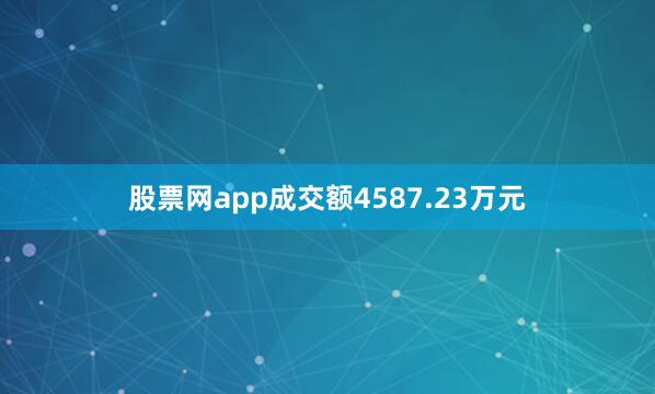 股票网app成交额4587.23万元